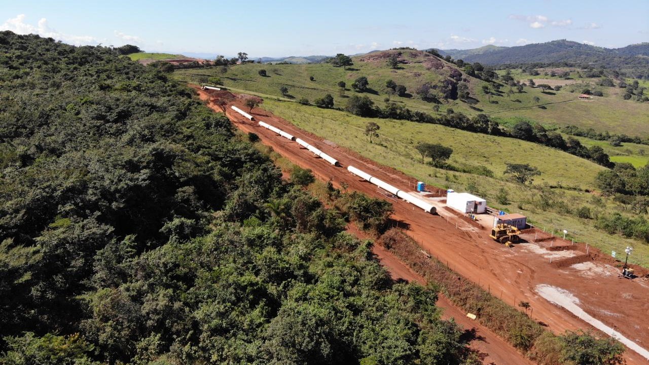 Registro fotográfico da obra: Captação e Adutora de Água do Rio Paraopeba